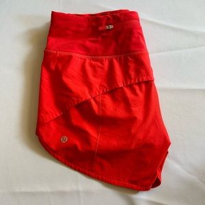 Lululemon Red Speed Up High-Rise Lined Short 4"